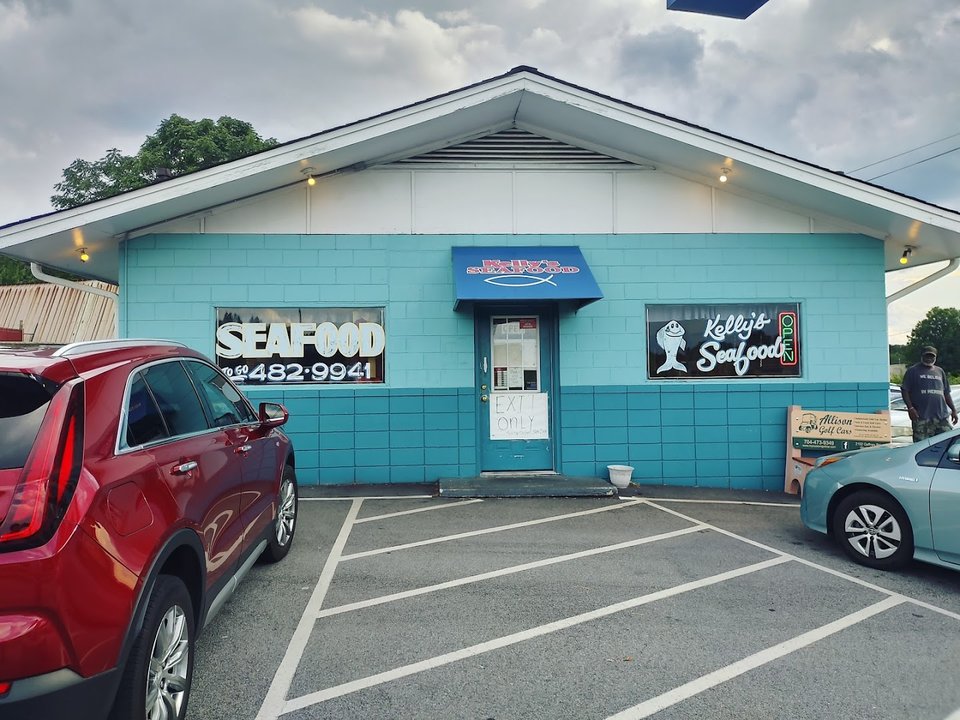 Small seafood shack with casual indoor seating.